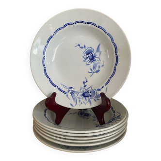 Set of 6 St Amand soup plates