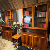 Mid century retro vintage wall unit bookcase danish design by poul hundevad rosewood 1950-1960