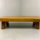Brutalist sturdy hardwood coffee table 1960’s