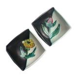 Cups in enamelled earthenware of Vallauris signed Blaise Rubino