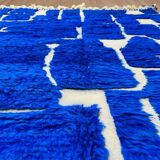 Berber rug in pure wool, handmade, 250x150 cm, made in Morocco.