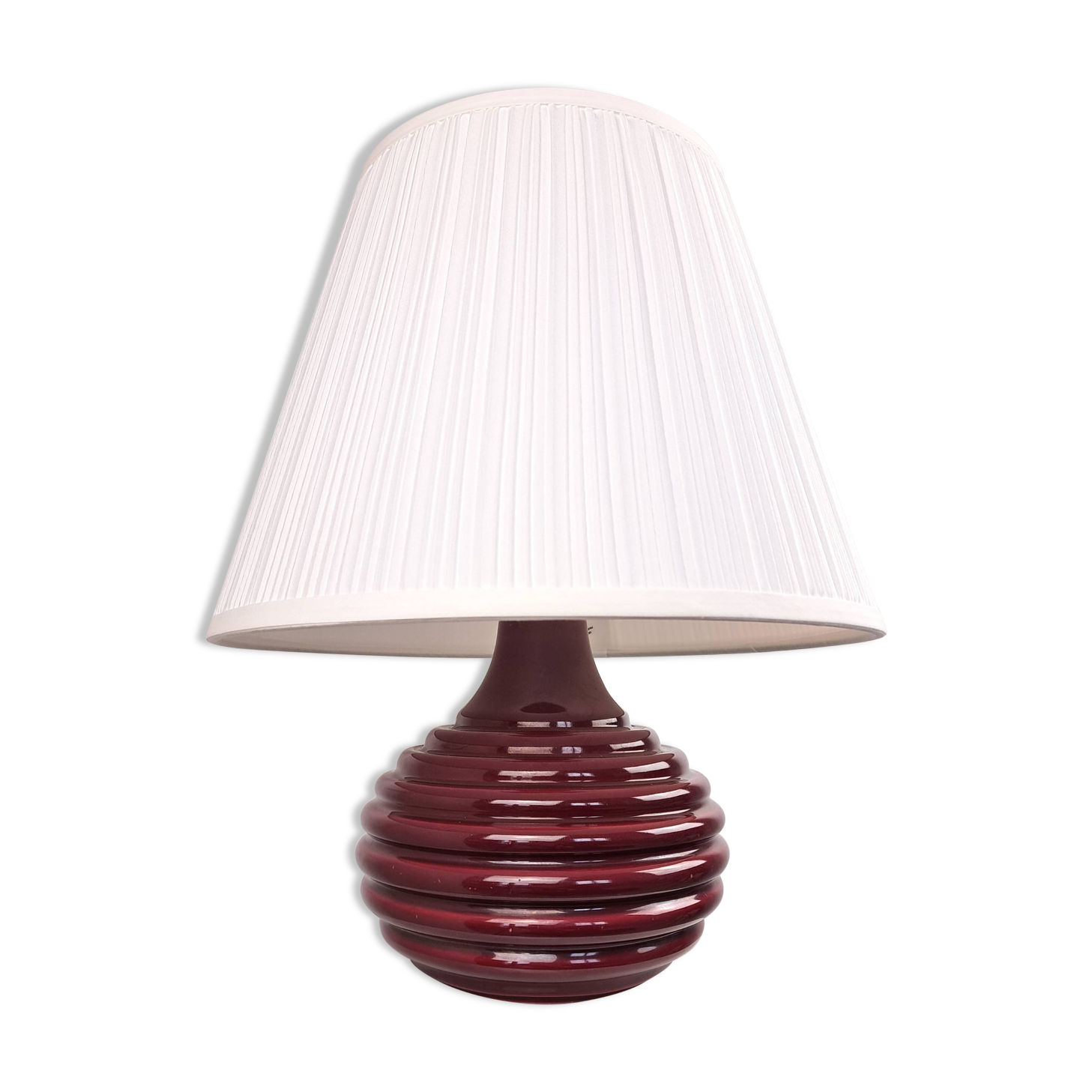 Ceramic burgundy red lamp base
