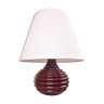 Ceramic burgundy red lamp base