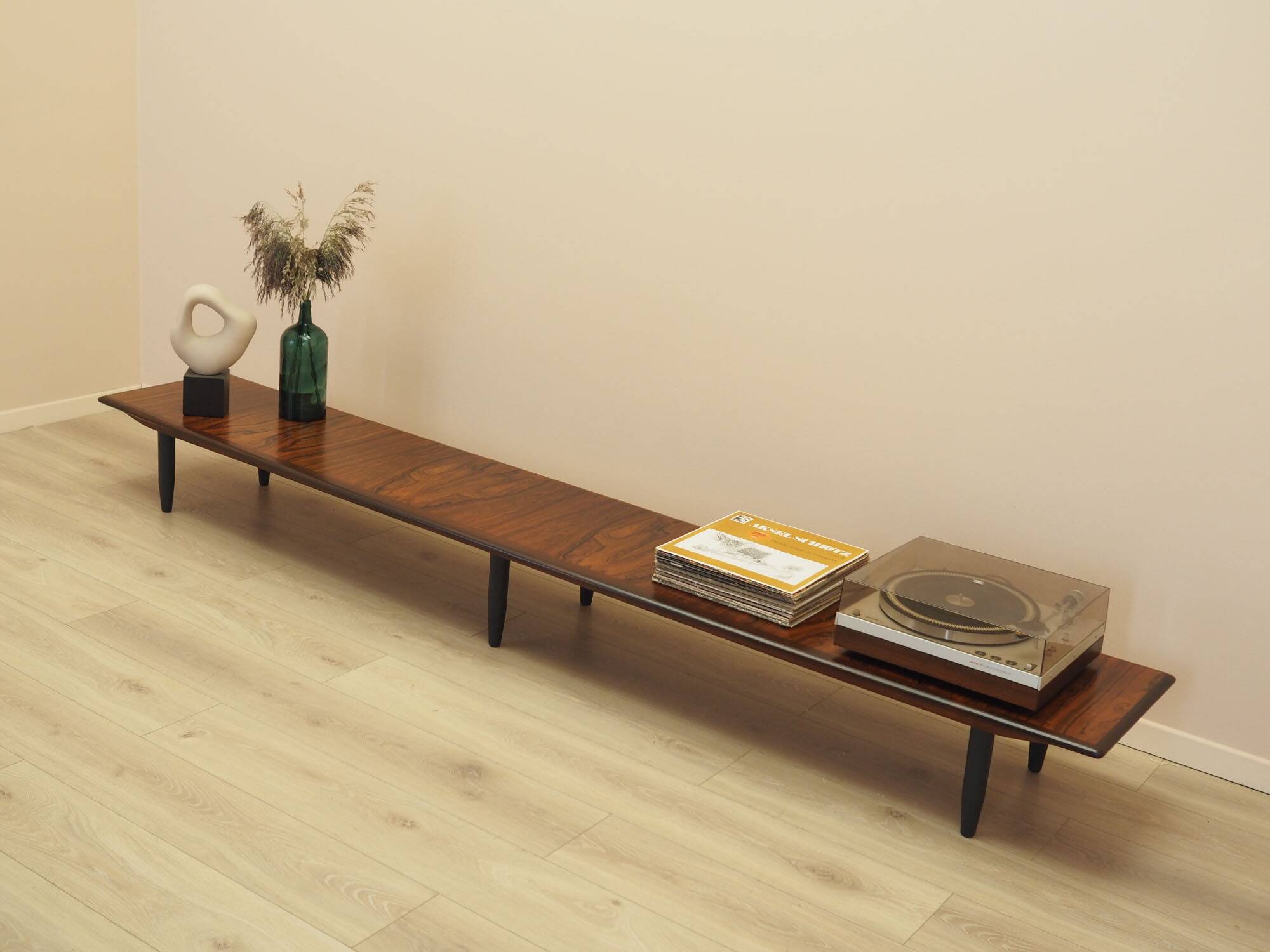 Danish rosewood sideboard, low open design, 1960s