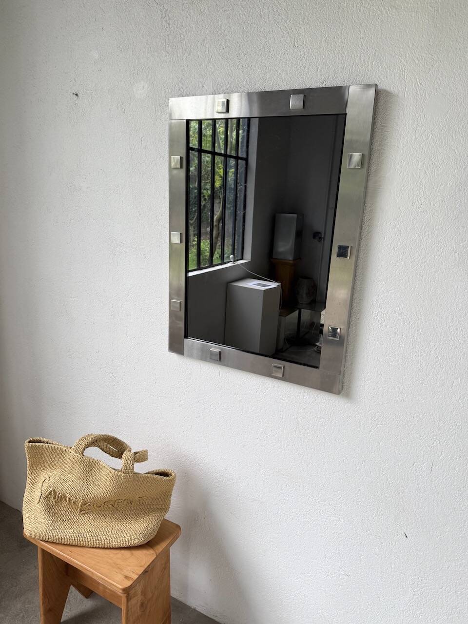 Chrome mirror from the 1970s.
