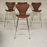 Ensemble de tabourets de bar Arne Jacobsen par Fritz Hansen