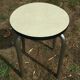 Tabouret formica vintage jaune flave
