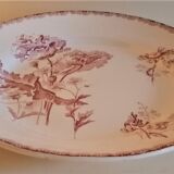 Plate in pink earthenware Provencal decoration HB & Cie, Choisy-le-Roi - 3