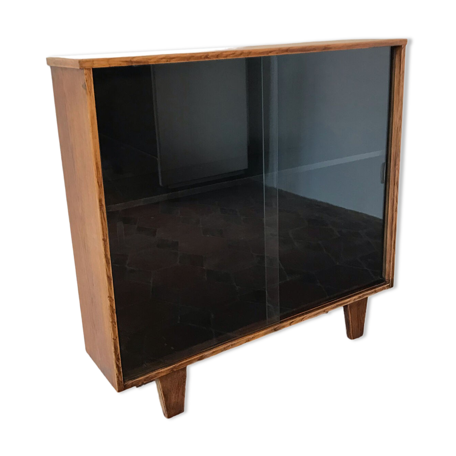 Vintage bar showcase 1950 in oak