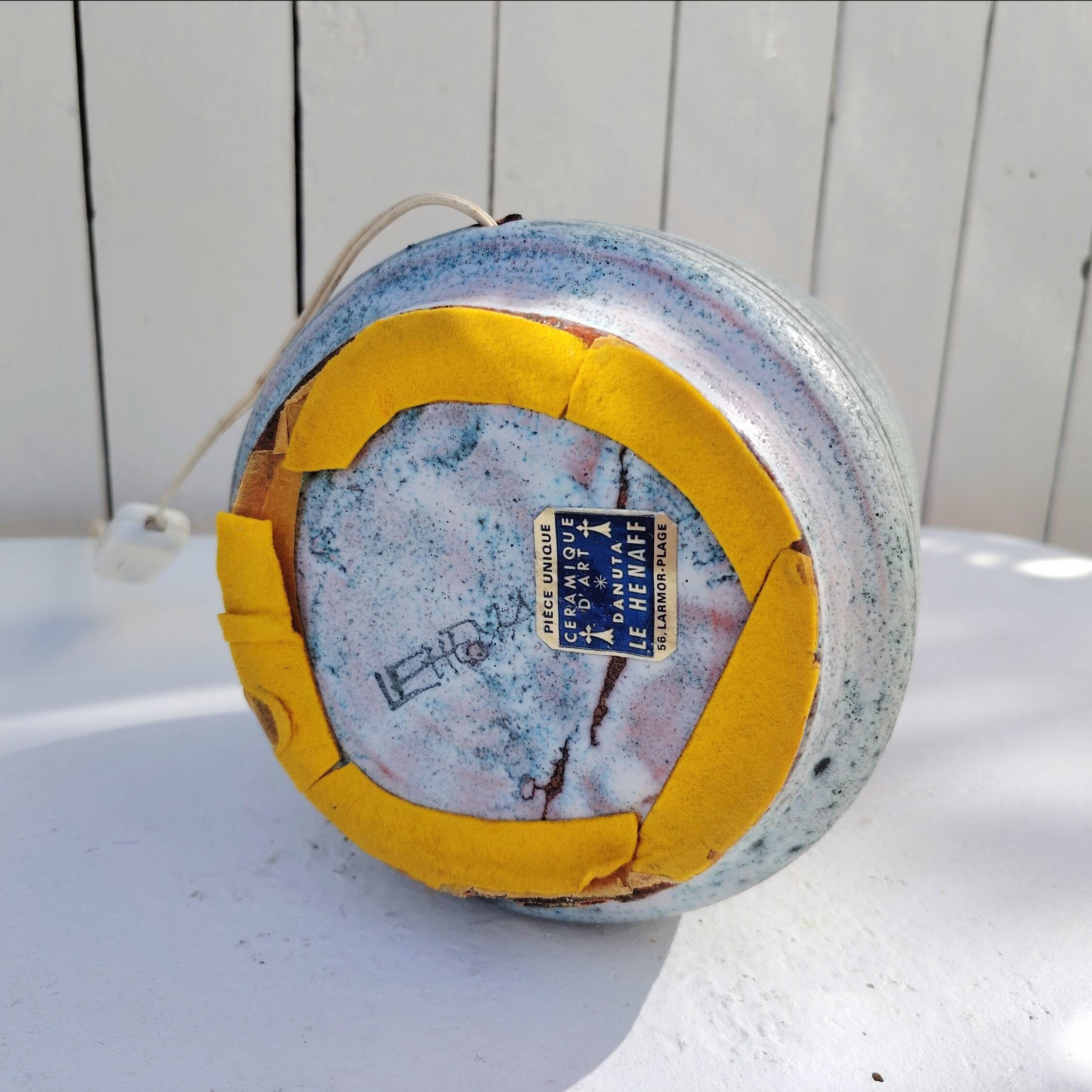 Ceramic lamp base by Danuta Le Hénaff