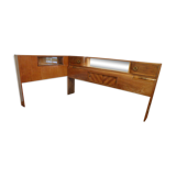 Cozy walnut bramble headboard for bed 140 x 190, from 1950