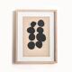 Collage on book page - abstract painting B129 black signed Eawy