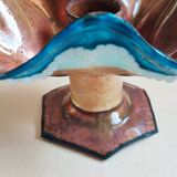 Paire de bougeoirs en cuivre émaillé de Limoges par Marylou
