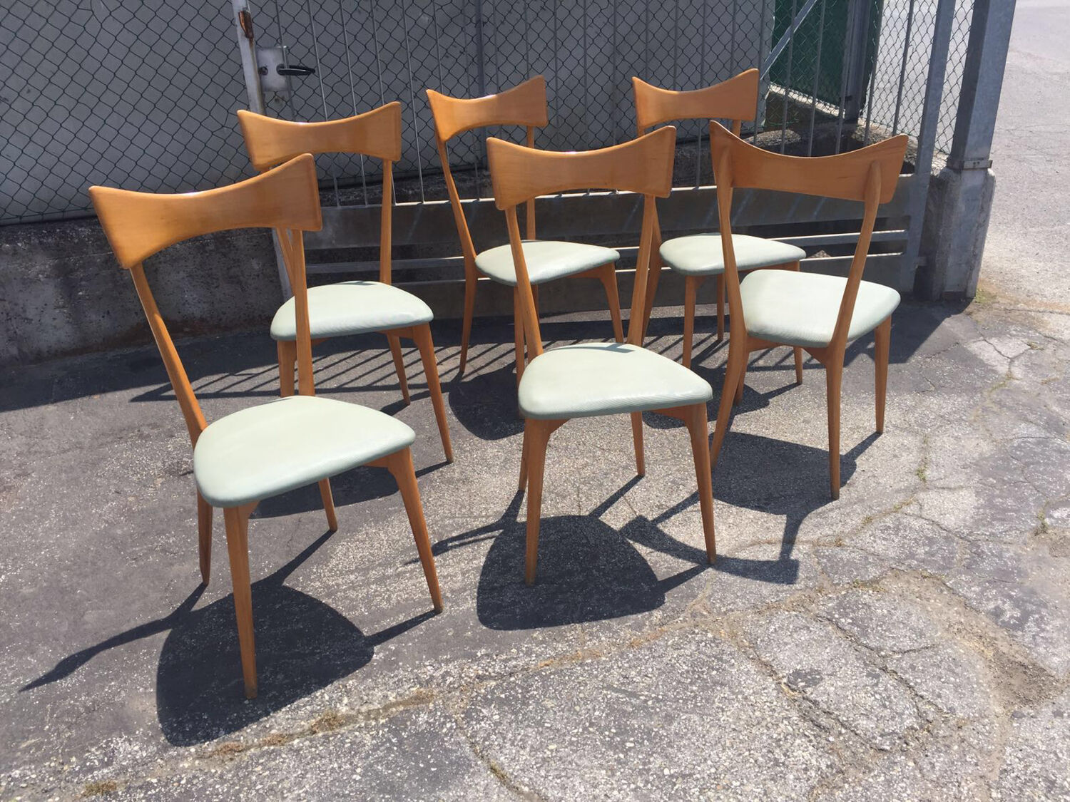 Set of six Ico Parisi chairs