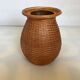 Ikebana style ceramic interior bamboo woven vase