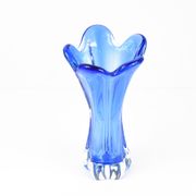 1960s cobalt vase, designed by J. Hospodka, Chribska Sklarna, Czechoslovakia