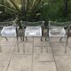 Plexiglass and chrome metal design folding chairs
