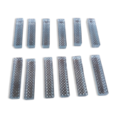 12 porte couteaux en cristal pointe de diamant dans leur boite, Hongrie