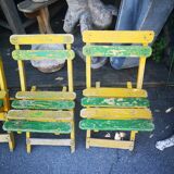 4 folding chairs of guinguette