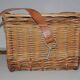 Old artisanal wicker picnic basket 50