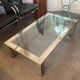 Coffee table - steel and glass - france - 1970 - 20th century