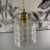 Pendant light with vintage globe