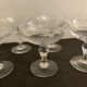 6 old champagne glasses in blown crystalline