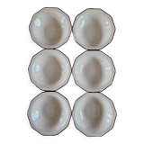 6 assiettes creuses Chartwell Churchill beige vintage