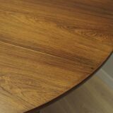 Table ronde en palissandre, design danois, années 1970, production : Danemark