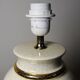 Ivory crackled earthenware lamp, in the style of vintage Le Dauphin.