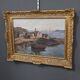 Painting "The Port of Camaret", oil on canvas, signed H. Callot – early 20th century