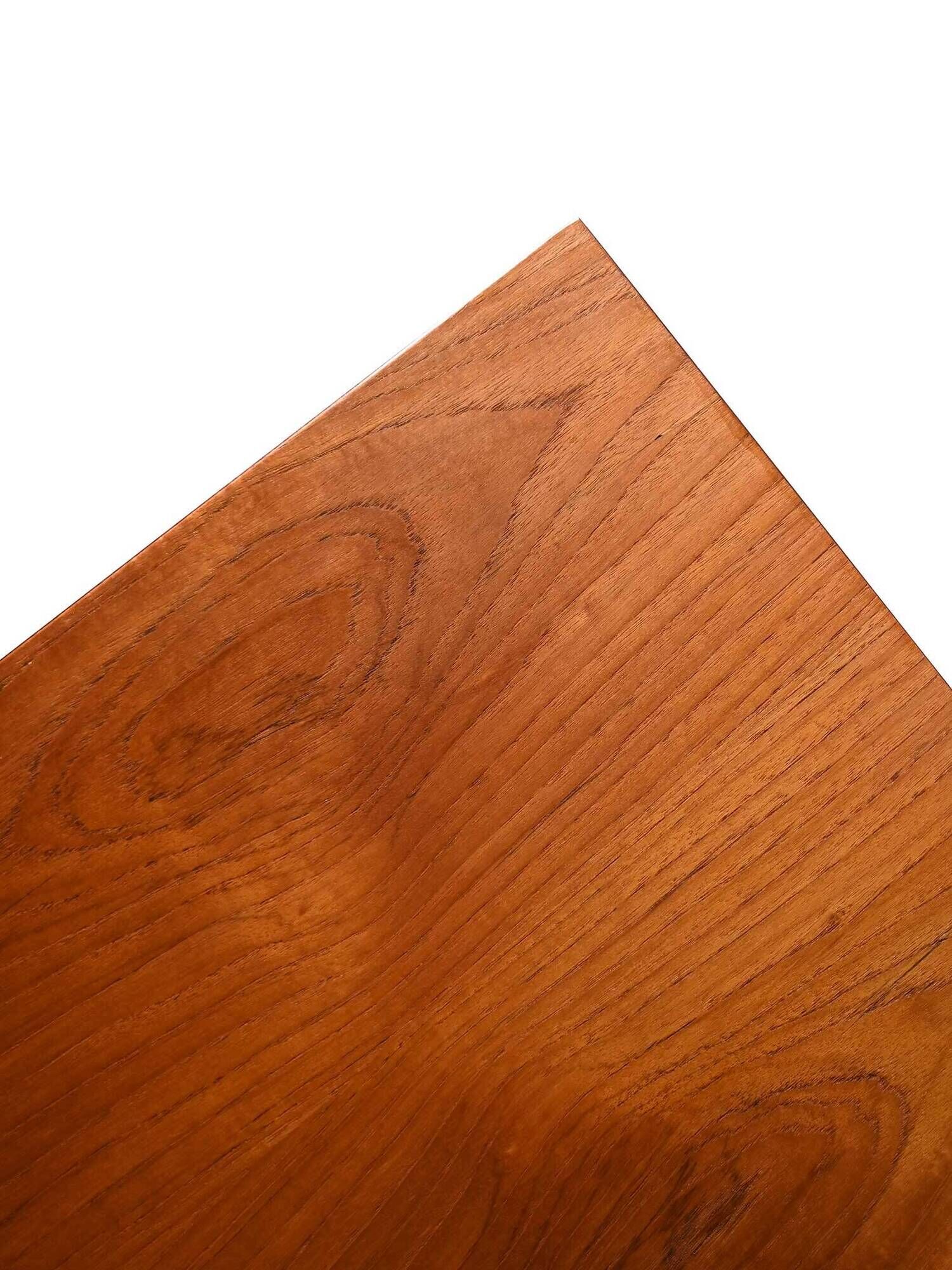 Vintage teak table by ISA Bergamo with drop-leaf extensions