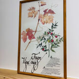 Frame pharmacy herbarium dragon and red vine