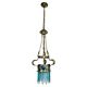 Brass Jugendstil chandelier by Koloman Moser