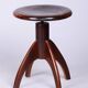 Mid-Century Czech Beech Piano Stool, 1940s