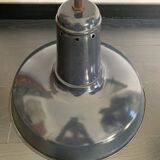 Vintage 1940s pendant lamp with marine enamel bowl - 47 x 40 cm