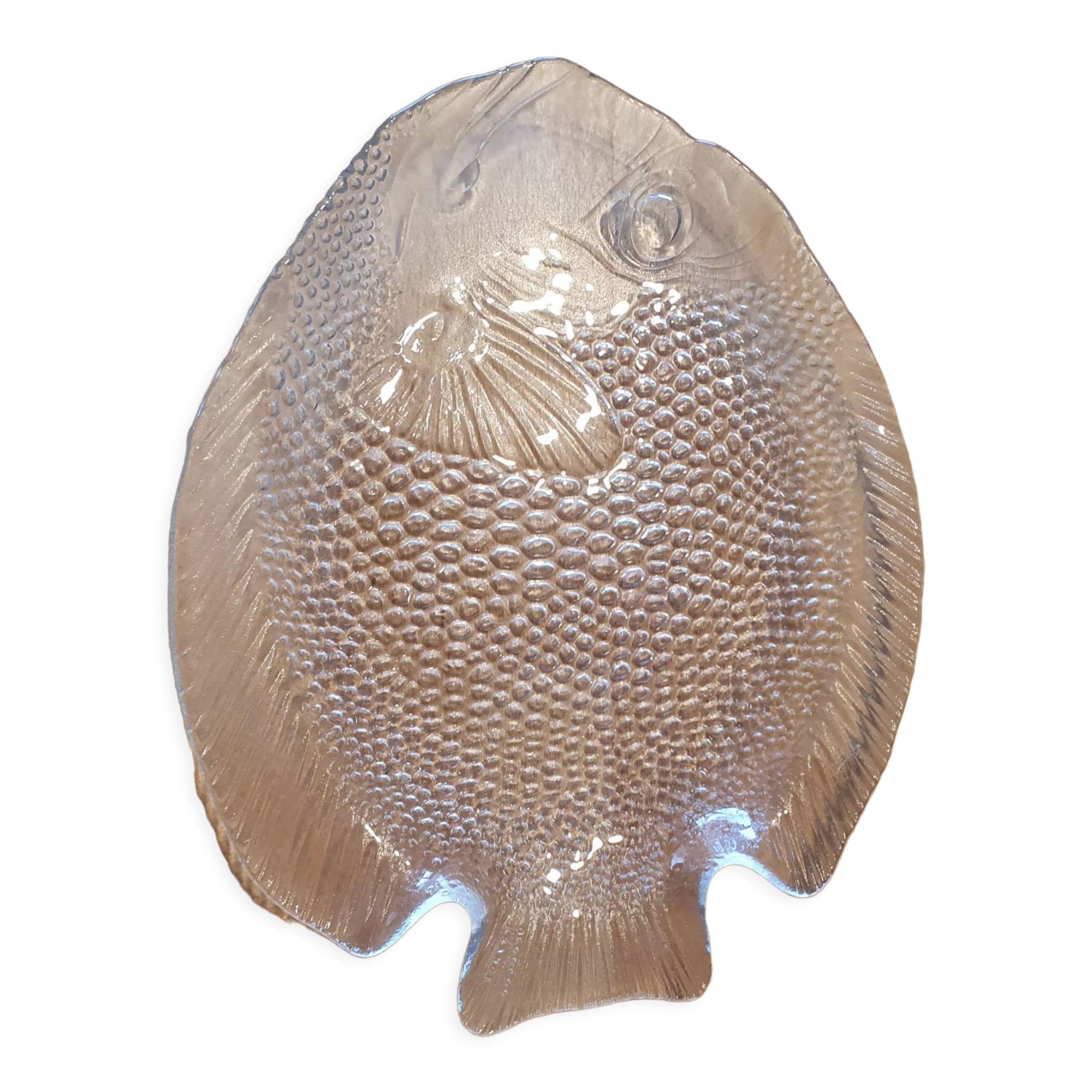 Glass dish fish from Arcoroc
