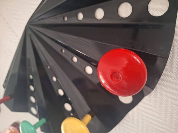 Portemanteaux vintage en métal, meuble patères ancien pour entrée