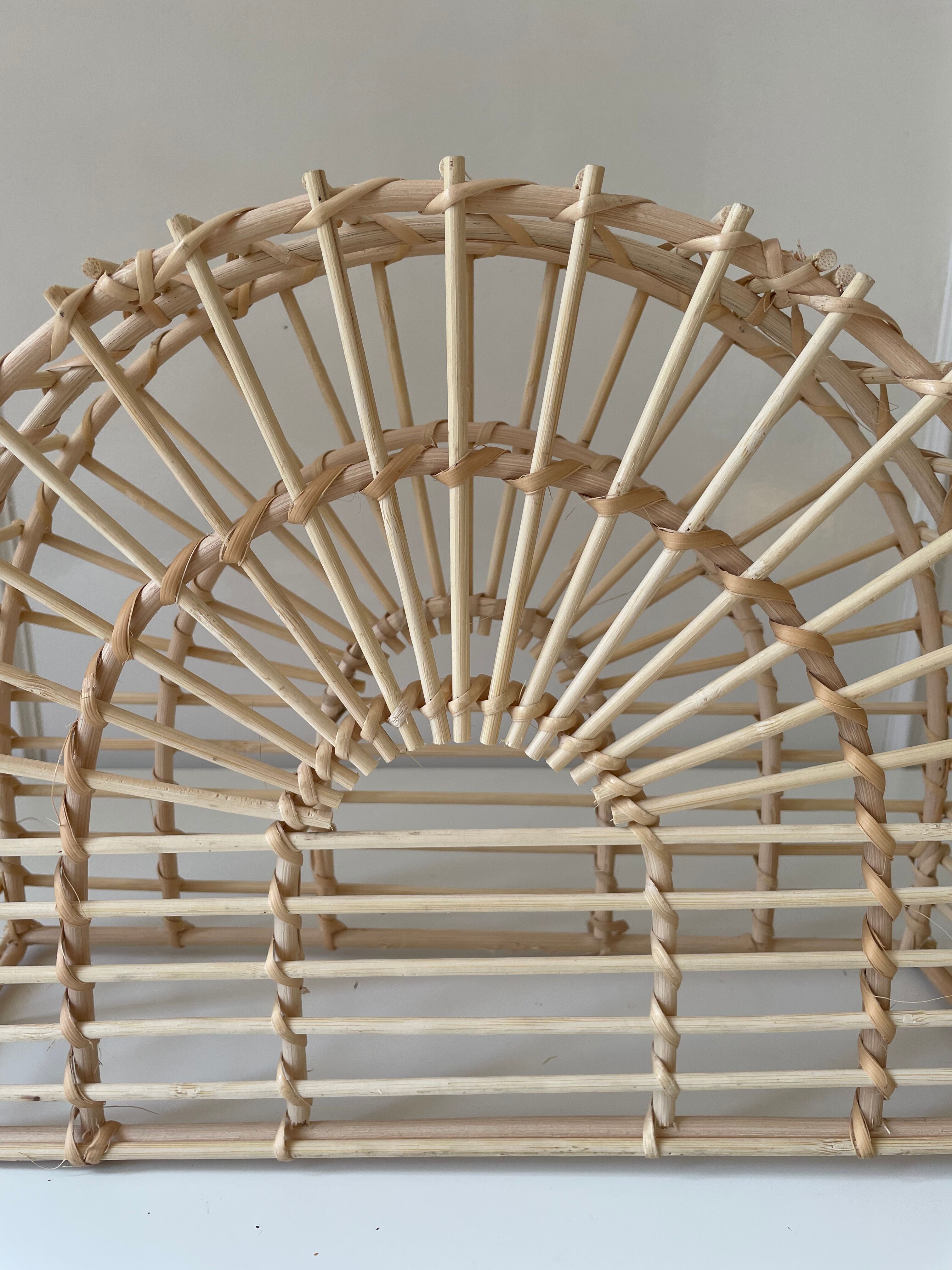 Rattan magazine holder