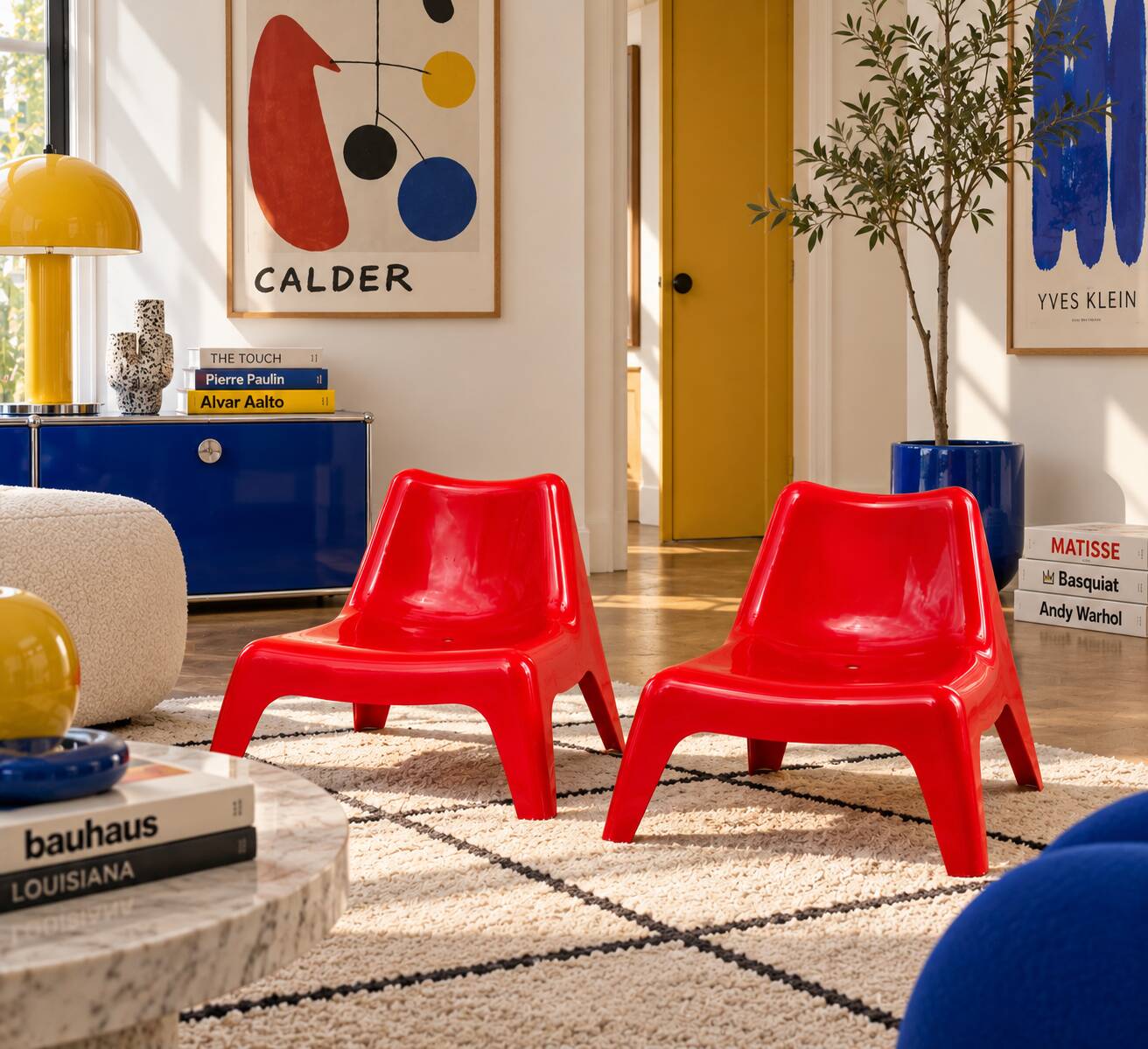 Paire de fauteuils enfant BUNSÖ – IKEA – Thomas Sandell – rouge