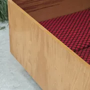 Folding bench Daybed sofa red and black fabric Libena Ex Teh