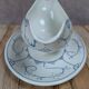 Antique Boch sauce boat with blue decoration – chic country charm