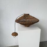 60s Ufo pendant light in Italian wicker