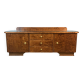 Lowboard, small chest of drawers, flamed birch, 1950s