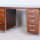 Bureau en chêne Bauhaus par Vichr a spol Tchéquie années 1930