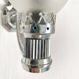 Pair of vintage silver fish wall lights