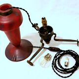 Champignon art-nouveau lamp signed schneider charles - foot and lampshade in glass paste