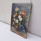 Huile sur panneau, bouquet de fleurs, Pinot Vialet