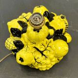 Striking Uco Zaccagnini Lemon Fruit Basket Table Lamp, 1970s. Italy.