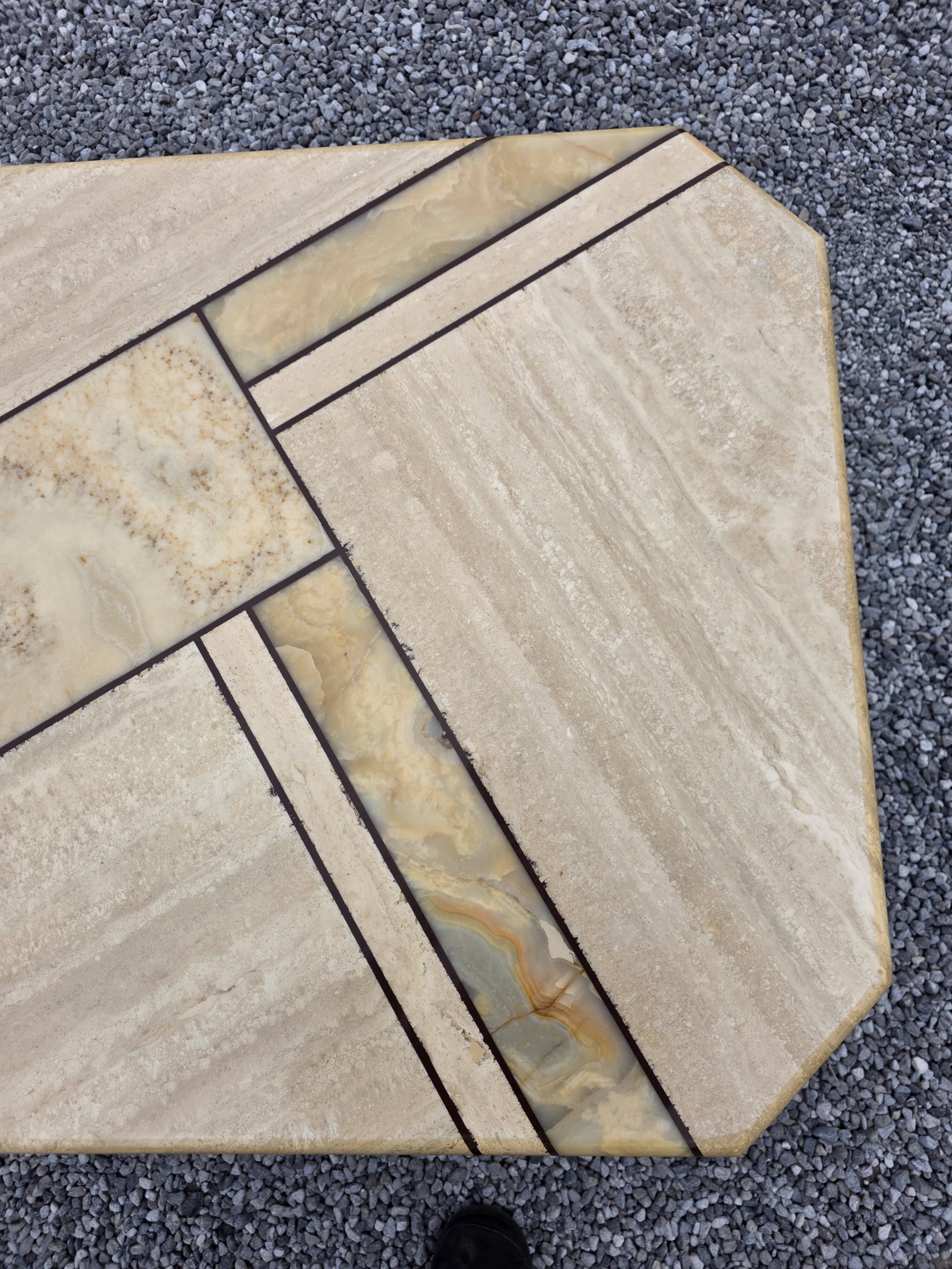 Travertine coffee table from the 70s/80s.